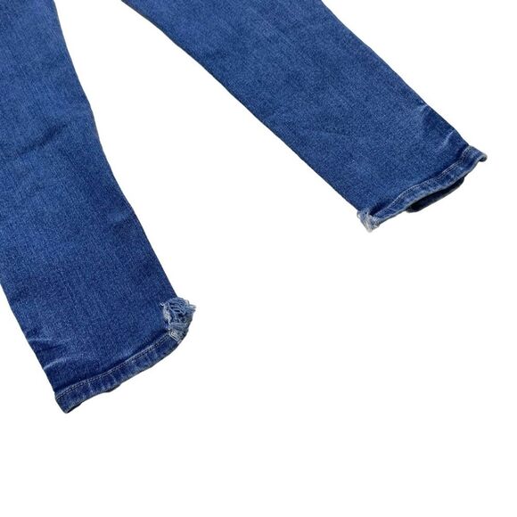 KanCan High Rise Double Button Super Skinny Distressed Denim Blue Jeans Sz 11/29 - Picture 7 of 15